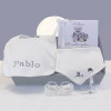 Newborn Baby Hamper & Baby Gift Baskets Personalised bibs and dummies gift set