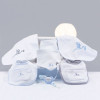 Newborn Baby Hamper & Baby Gift Baskets Embroidered bib gift set with personalised dummy
