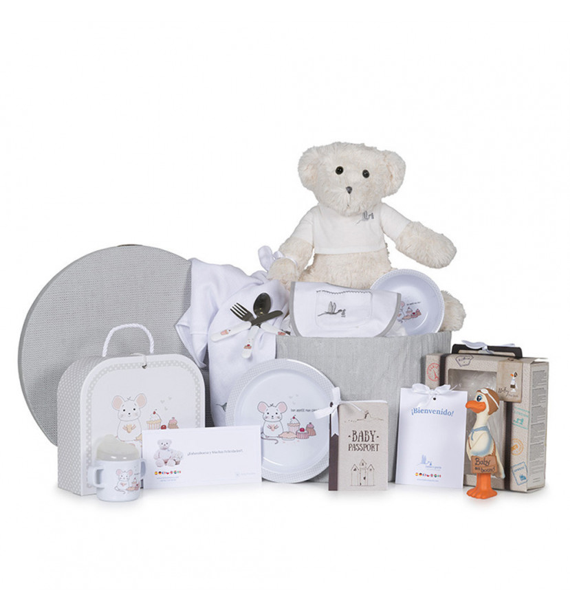 Newborn Baby Hamper & Baby Gift Baskets Teether Basket Children's Tableware and Accessories for Babies