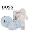 Newborn Baby Hamper & Baby Gift Baskets Basket Footprint Set, Body Blanket and Teddy Bear