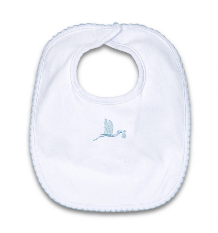 Personalised Baby Gifts  Baby Cotton Bib blue
