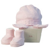 Get along Personalised set of bootees, mittens and hat