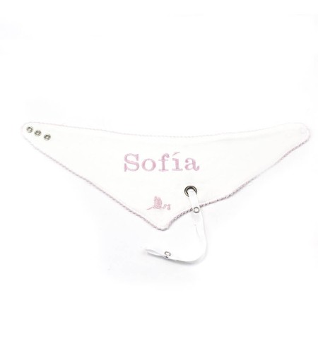 Set Regalo Baberos Bordados con Chupete Personalizado