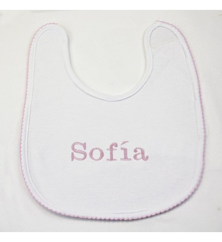 Set Regalo Baberos Bordados con Chupete Personalizado