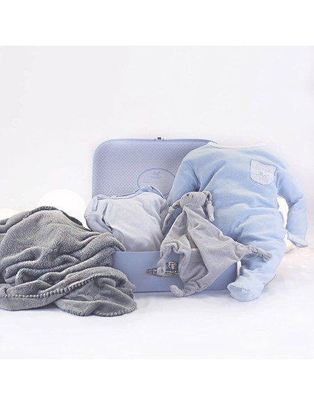 Canastilla Maleta Manta y Pijama para Recién Nacido