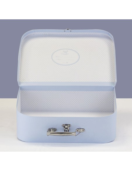 Canastilla con Maleta Bebé Manta y Doudou Personalizable