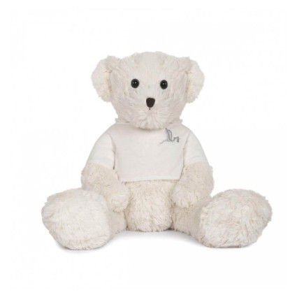 Canastilla Manta bordada body babero y oso peluche 2